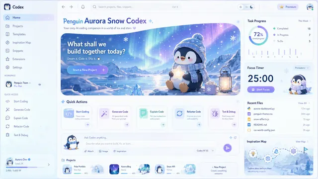 Aurora Snow Penguin Codex Dream Skin preview