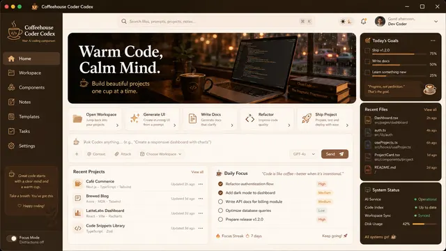 Coffeehouse Coder Codex Dream Skin preview