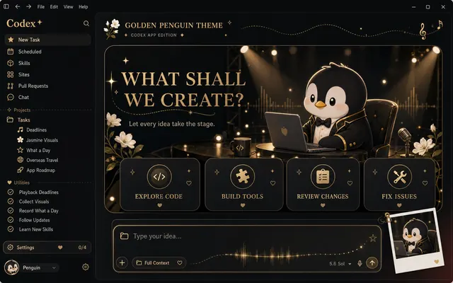 Golden Penguin Codex Dream Skin preview
