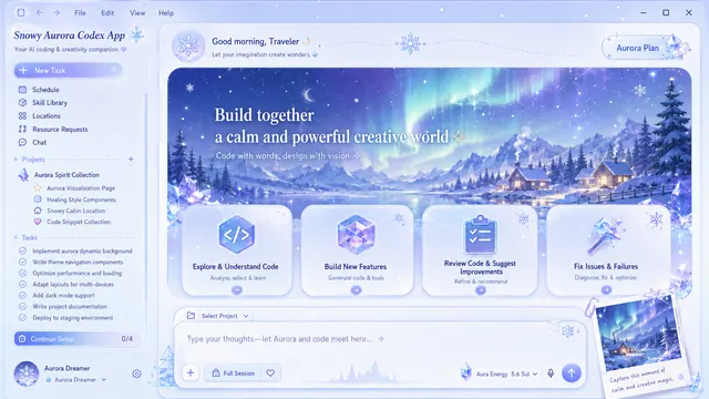 Snowy Aurora Codex Dream Skin preview