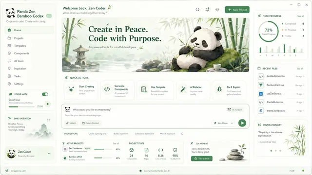 Zen Bamboo Panda Codex Dream Skin preview